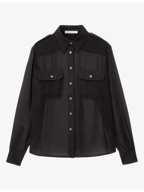ALLSAINTS Maven Sheer Relaxed-Fit Woven Shirt
