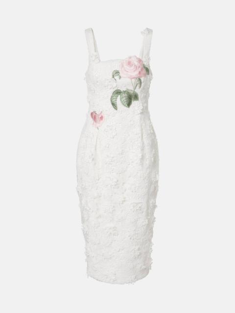 LEO LIN Bridal Larissa floral lace midi dress
