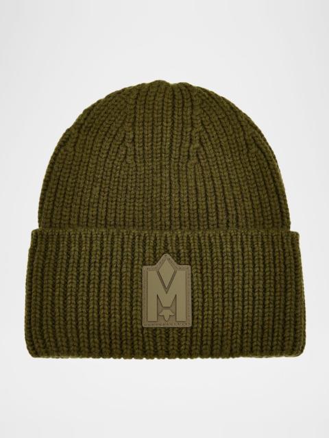 MACKAGE Men's M-Logo Patch Beanie Hat