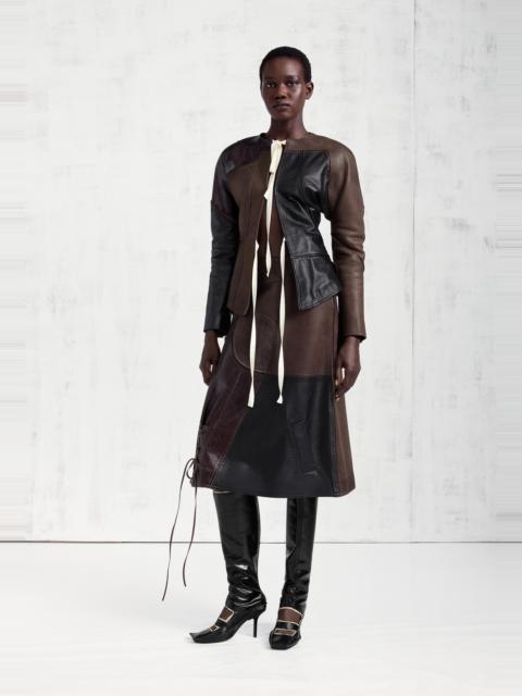 Maison Margiela Assemblage Calf Leather Midi Skirt