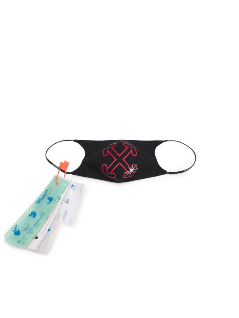 Off-White Men's Starred Arrow Simple Mask - Black Red