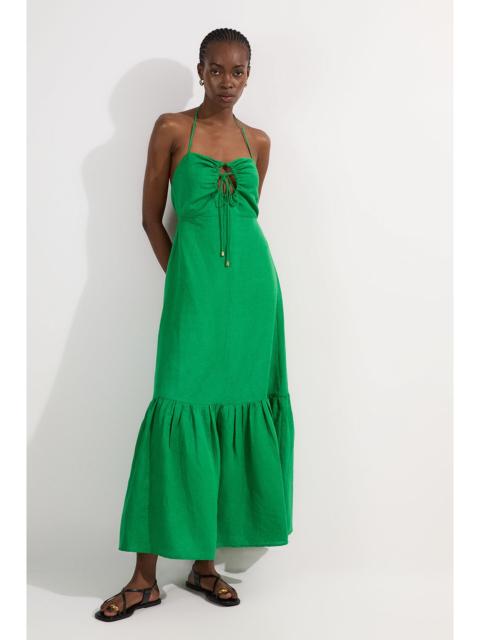 KAREN MILLEN Viscose Linen Woven Maxi Beach Dress