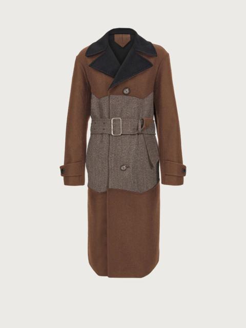 FERRAGAMO DUAL MATERIAL COAT