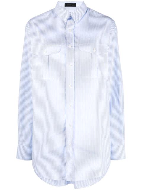 WARDROBE.NYC striped cotton shirtdress
