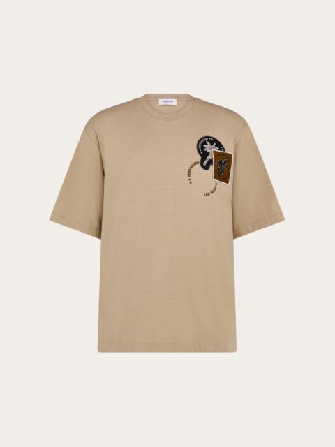 FERRAGAMO Short sleeved T-shirt with patch detail