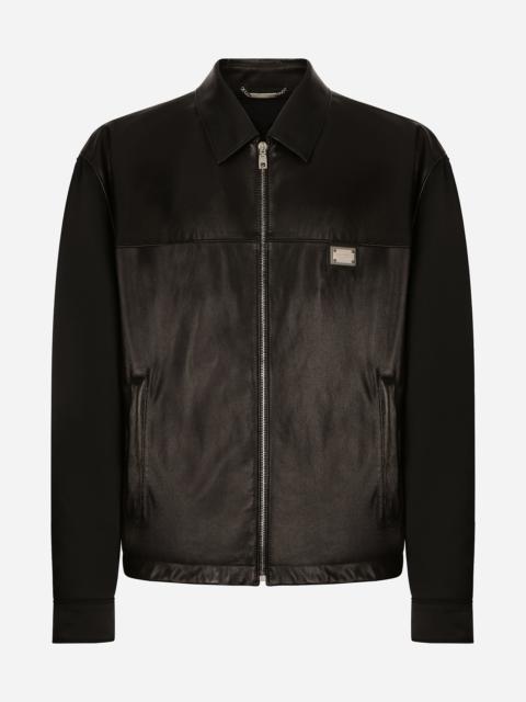 Dolce & Gabbana Fabric and leather jacket