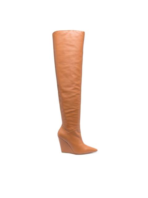pointed 115mm leather boots
