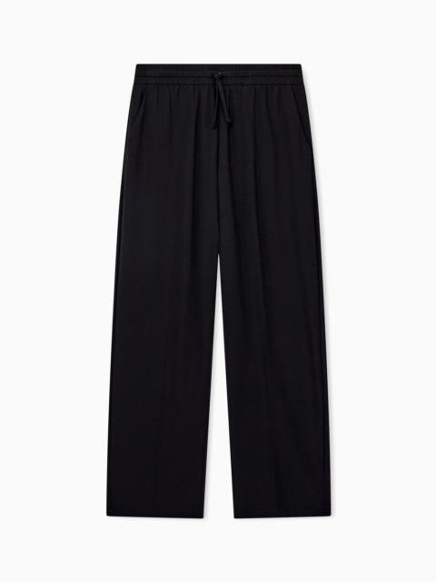 EMPORIO ARMANI TROUSERS WITH REGULAR FIT IN INTERLOCK JERSEY