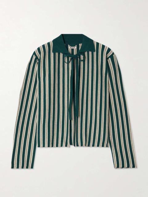 Hogan striped wool and cashmere-blend cardigan