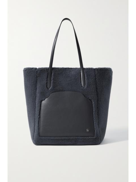 Loro Piana Sesia Large Leather-trimmed Faux Shearling Tote