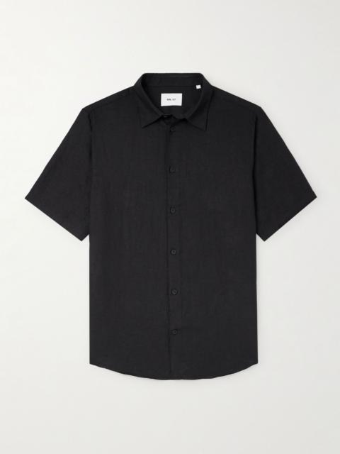 NN07 Enzo 5708 Linen Shirt Black