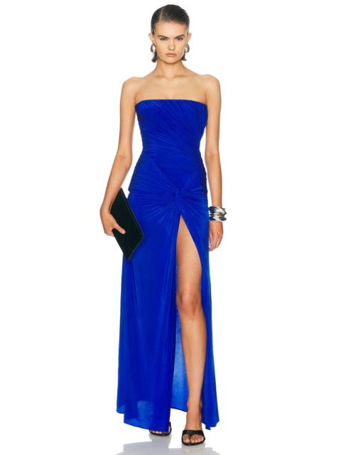 ALEX PERRY Strapless Ruched Twist Gown