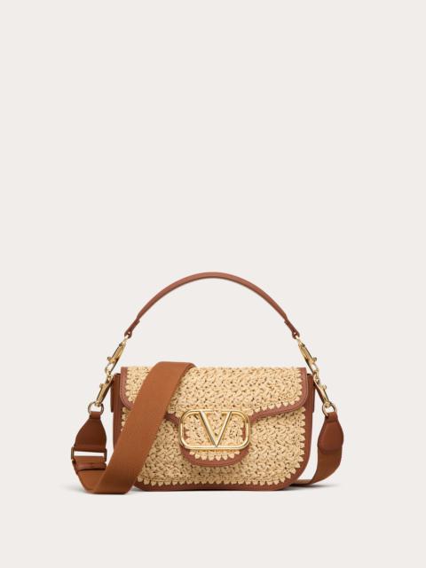 VALENTINO GARAVANI ALLTIME RAFFIA SHOULDER BAG