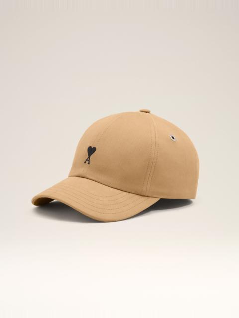 AMI Paris BEIGE COTTON CAP WITH AMI DE COEUR