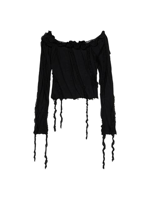 Blumarine off-shoulder ruffled top
