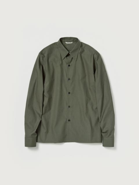 AURALEE WASHED FINX TWILL SLIM SHIRT