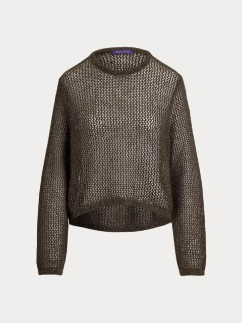 Ralph Lauren Metallic Mesh Boatneck Sweater
