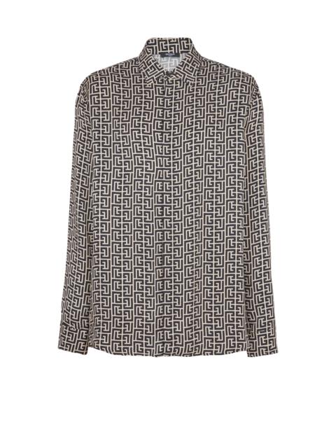 Balmain Monogrammed flowing shirt