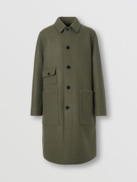 Burberry Pocket Detail Wool Lab Coat
