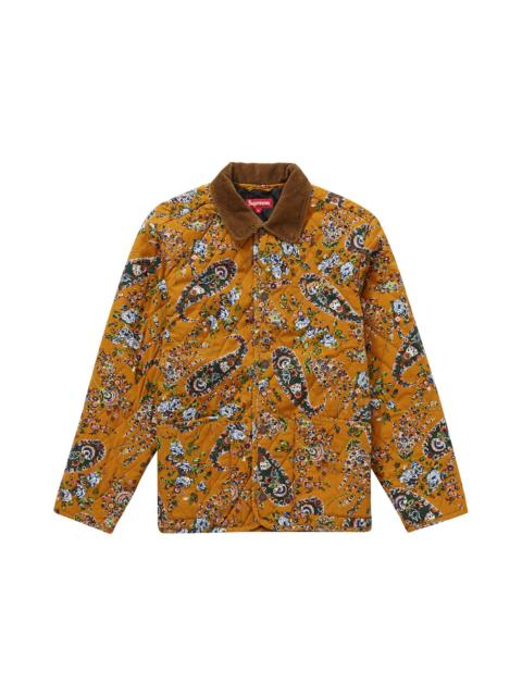 Supreme Supreme Quilted Paisley Jacket Mustard Paisley