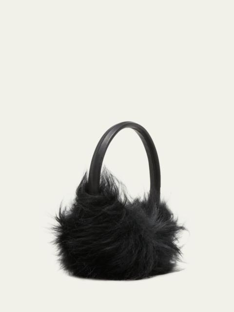 Yves Salomon Thick Leather & Cashmere Earmuffs