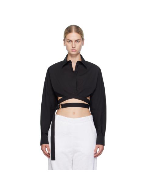 Alaïa Black Cross Over Shirt