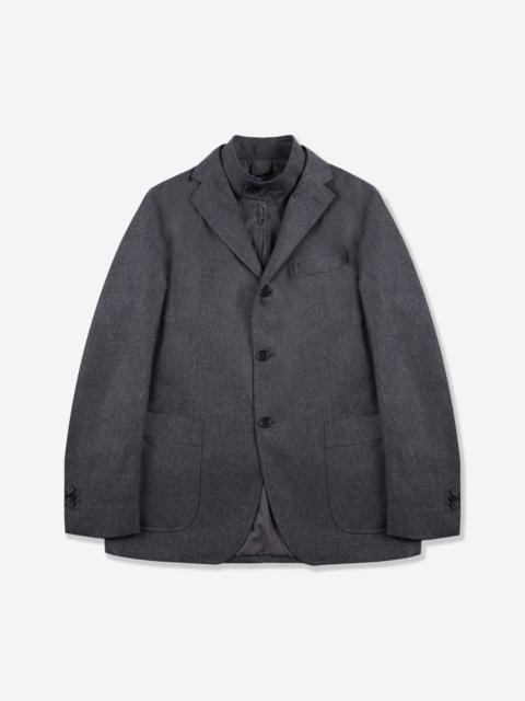 SLOWEAR Regular fit wool and cashmere flannel jacket