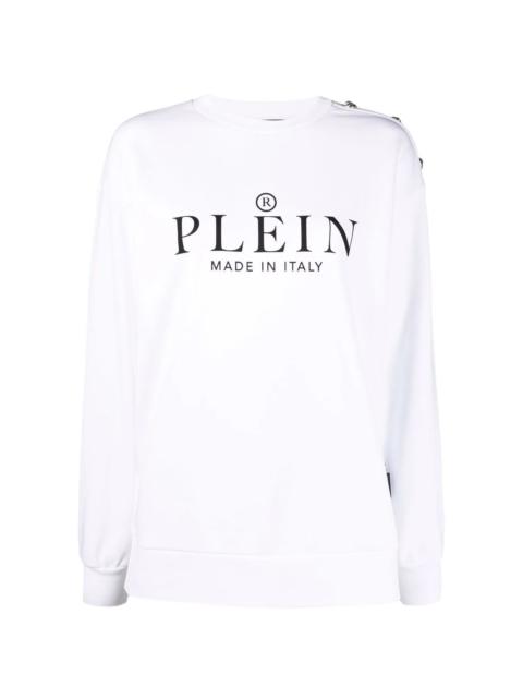 PHILIPP PLEIN logo-print crew neck sweatshirt