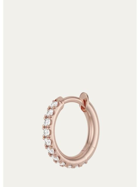 Spinelli Kilcollin 18K Rose Gold Mini Micro Pave Diamond Single Hoop Earring