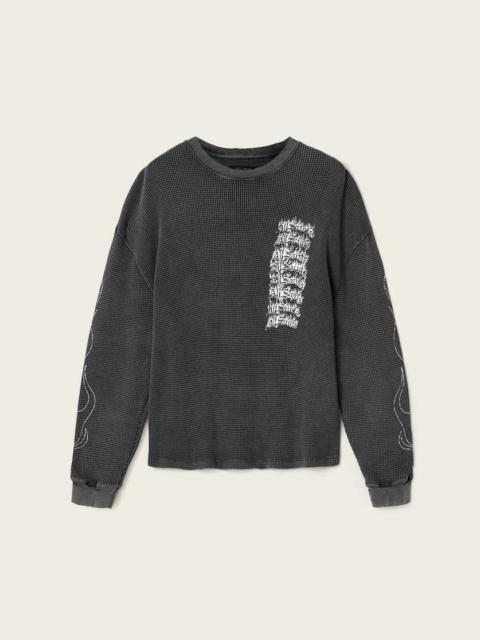 ALLSAINTS INCENDO LONG SLEEVE GRAPHIC T-SHIRT
