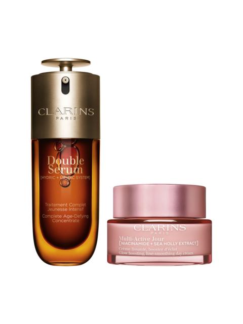 CLARINS Double Serum & Multi-Active Set | 1.7 Oz Double Serum & Multi-Active Day Cream| Anti-Aging Skincare