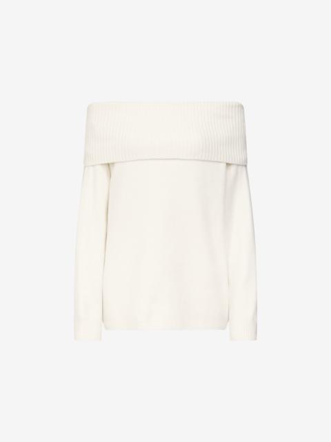 Loulou de Saison Loulou de Saison Sibyl Off-Shoulder Sweater - Ivory