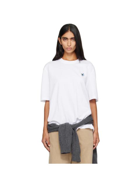 AMI Paris White Ami de Coeur Tulip Cotton T-shirt
