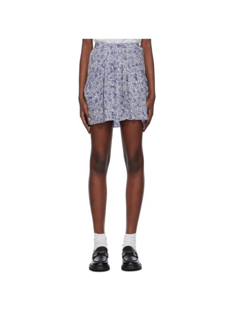 Isabel Marant Étoile White & Blue Violaine Miniskirt