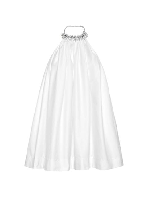 PHILIPP PLEIN crystal-embellishment cotton mini dress