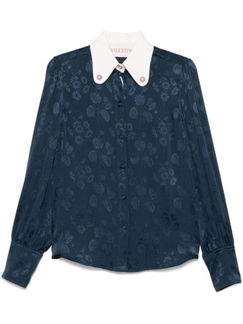 Valentino floral-jacquard shirt