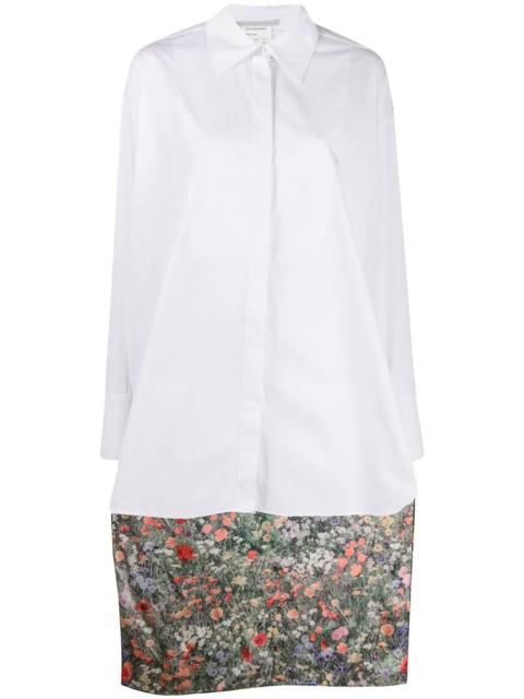 Stella McCartney floral print long asymmetric shirt