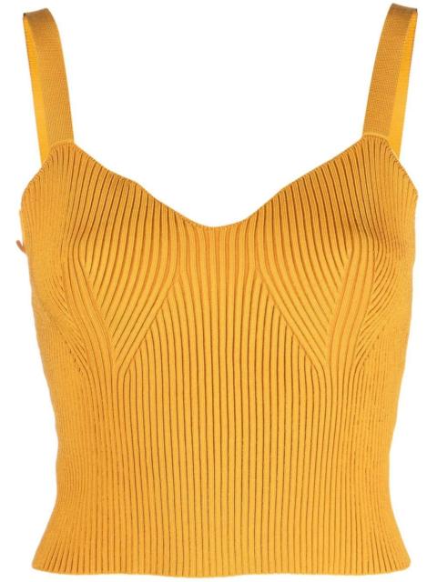 Vince ribbed-knit bralette top