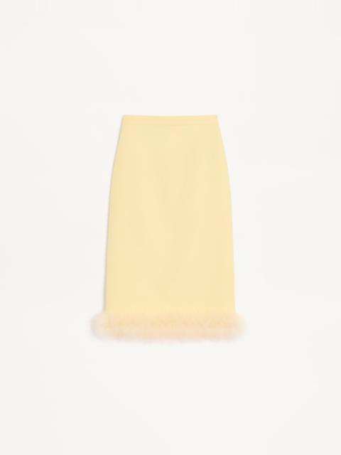 Valentino CREPE COUTURE SKIRT WITH FEATHERS
