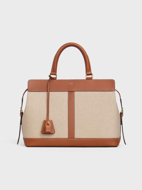 CELINE Medium Cabas de France Bag in Textile and Calfskin