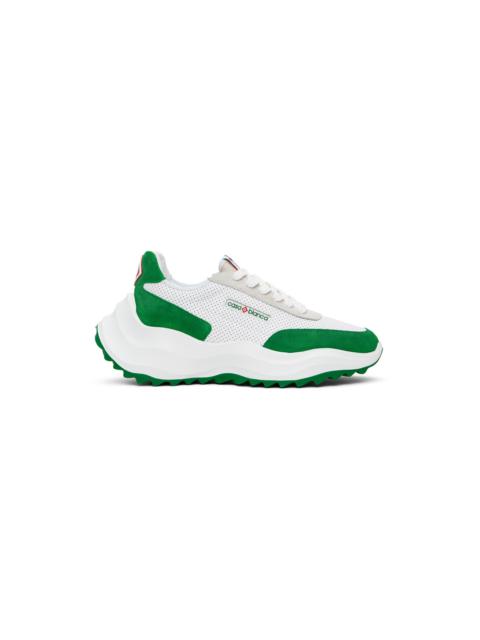 CASABLANCA Green & White Atlantis Sneakers
