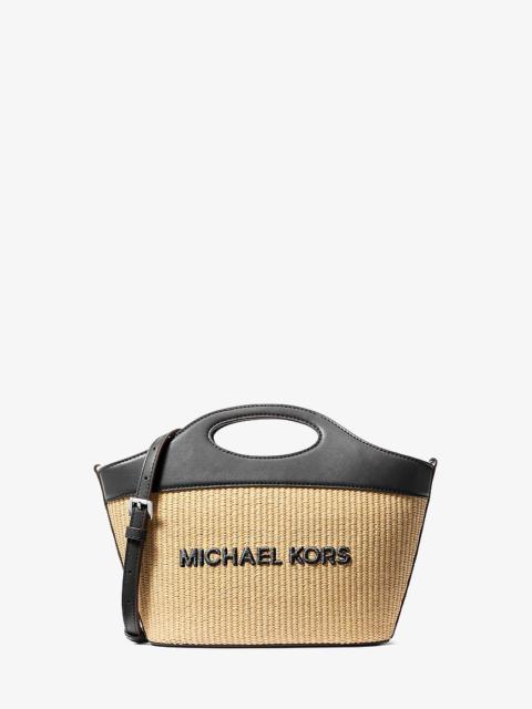 MICHAEL KORS Tatum Medium Woven Convertible Crossbody Bag