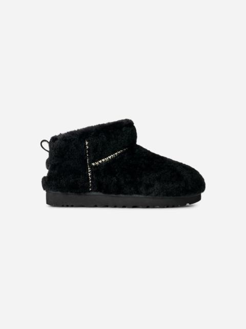 UGG ® Women's Classic Ultra Mini Fluffed Sheepskin in Black