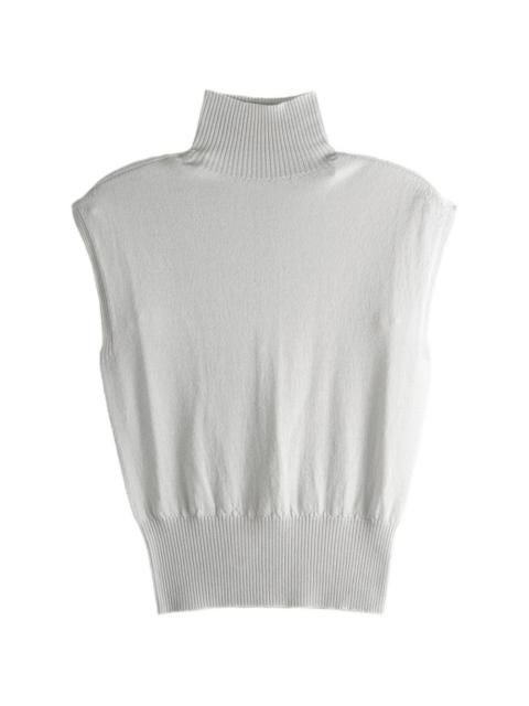 Rick Owens turtleneck ribbed sweater