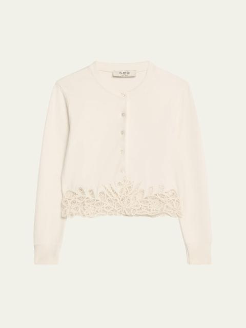 Sea Iyla Embroidered Crop Cardigan