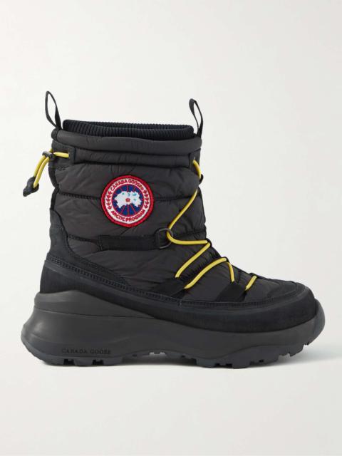 Canada Goose Toronto Suede-Trimmed Quilted Shell Boots