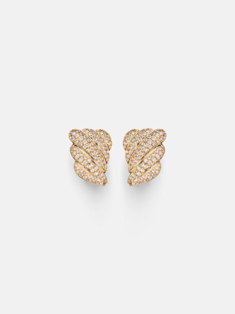 ANITA KO Croissant 18kt gold earrings with diamonds