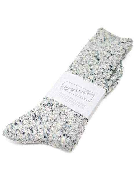 ANONYMOUSISM Homespun Art Yarn Crew Sock Black