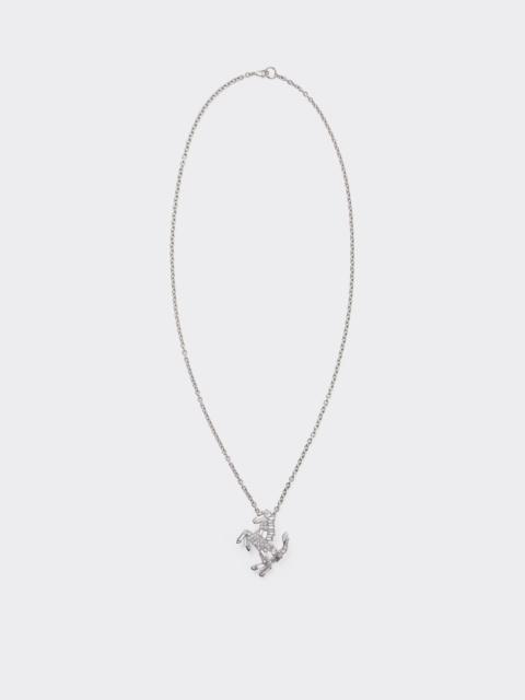 Ferrari Prancing Horse Rhinestone Necklace