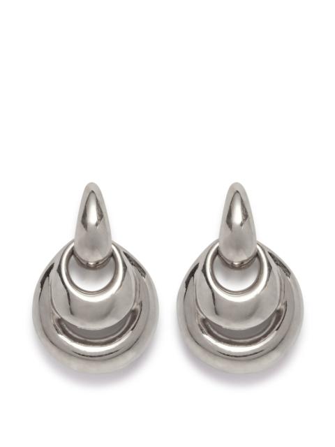 PANCONESI Silver Blow Up Teardrop Earrings